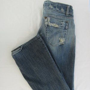 Joe's Medium Blue Distressed, Stretch, Bootcut Jeans - Women's size 30 W185750